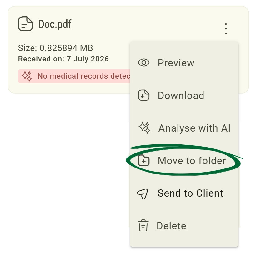 Categorise Documents screenshot
